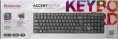 Клавиатура проводная DEFENDER Accent Акцент SB-720 черный USB, 102 клавиши, водостойкая 45720