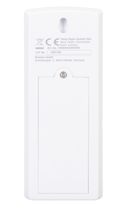 Метеостанция Bresser Temeo Hygro Quadro Prestige с тремя датчиками, серая 78586