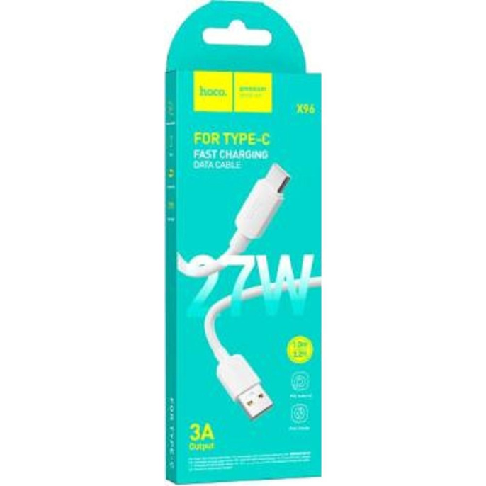HOCO X96/ USB кабель Type-C/ 1m/ 3A/ White (HC-99098)