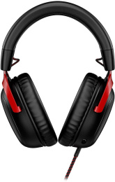 Гарнитура игровая HYPERX Cloud III, для компьютера и игровых консолей, мониторные, проводные, черный / красный [727a9aa]