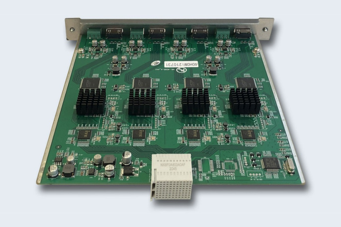 TNTv/TNT MMS-4HTO-HDMI Карта интерфейсная, HDMI, 4 внешних выходных порта: HDMI+AUDIO, аудио де-эмбеддер; интегрированный конвертер видеоразрешений/scaler;для коммутаторов серии MMS-xxxxCSTW
