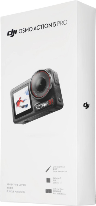 Экшн-камера DJI Osmo Action 5 Pro Adventure Combo 4K,  WiFi,  черный/ черный