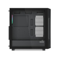 Корпус SAMA S40 Black (S40-BKAPA4X1-GL) (материал: сталь SPCC, окно: закалённое стекло, 1xUSB-C, 2xUSB3.0, Audio, без БП, 3x3.5” и 3x2.5”/3.5″, 7 слотов расширения, ATX, длина видеокарты: 415 мм, высота кулера: 164 мм, воздушное охлаждение: сверху 3х120мм