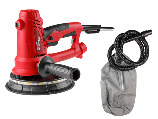 Шлифмашина для стен и потолков WORTEX DG 1875 в кор. 750 Вт, 180 мм, LED, 1500-2700 об/мин DG187500004