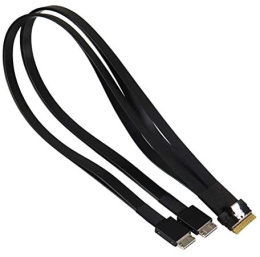 Кабель Supermicro CBL-SAST-1264-85 0,64м с разъёмами Slimline SlimSAS x8 SFF-8654 8i на два Occulink SFF-8611 для рейд-контроллеров и серверов U.2 Enabler