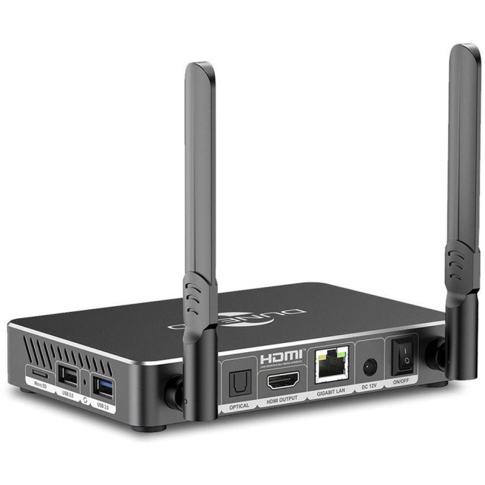 Медиаплеер/ Mediaplayer Dune HD Pro 8K Plus: 8K/60 Hz/Dolby Vision/HDR10+/HDR, CPU Amlogic S9284-K/J, RAM 8 Gb, Flash 64 Gb, 1xUSB3.0, 1xUSB2.0, LAN 1000Mb/s, WiFi 802.11ax, BT 5.2, HDMI 2.1a, S/PDIF, Audio Out miniJack, BT+Voice Remote Control, Android (