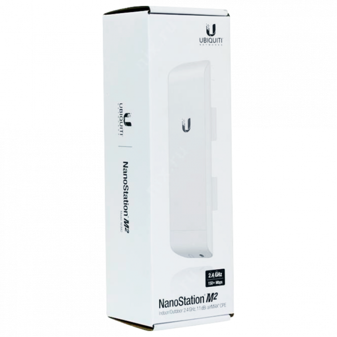 Радиомост Ubiquiti airMAX NanoStation M2 NSM2 2.4 ГГц с интегрированной направленной антенной. Обеспечивает стабильную связь и высокую дальность при минимальных затратах