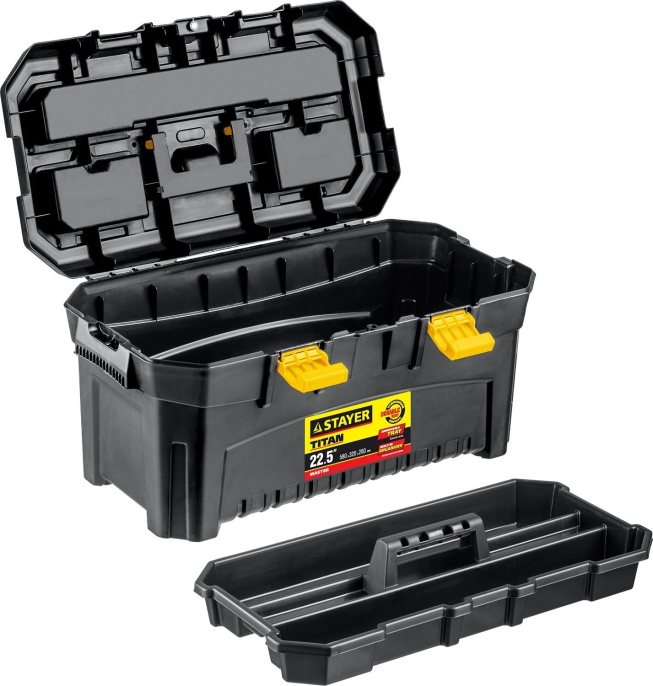 Ящик для инструментов Stayer 38016-22, черный