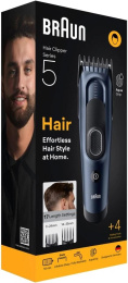 Машинка для стрижки Braun HC5550 черный насадок в компл:2шт