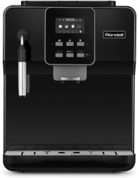 Кофемашина автоматическая Rondell RDE-1109, 19Бар, с ручным капучинатором, черный/серебристый