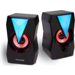 Колонки MICROLAB B22 черный {6 Вт RMS, Распределение мощности 3 Вт x2, Гармонические искажения: 0,5% 1 Вт 1 кГц , Частотная характеристика: 120 Гц - 20 кГц, Соотношение сигнал/шум: 65 дБ}