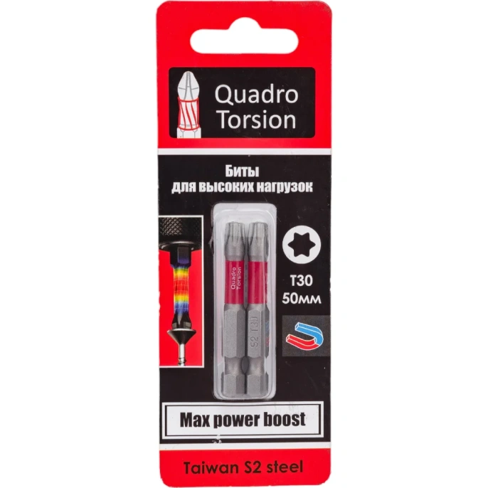 Бита (2 шт; 50 мм; T30) Quadro Torsion 433050-2
