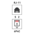 Rexant 05-1012 Разъем телефонный UTP, RJ-14 6P4C , CAT 3