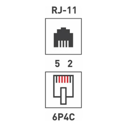 Rexant 05-1012 Разъем телефонный UTP, RJ-14 6P4C , CAT 3