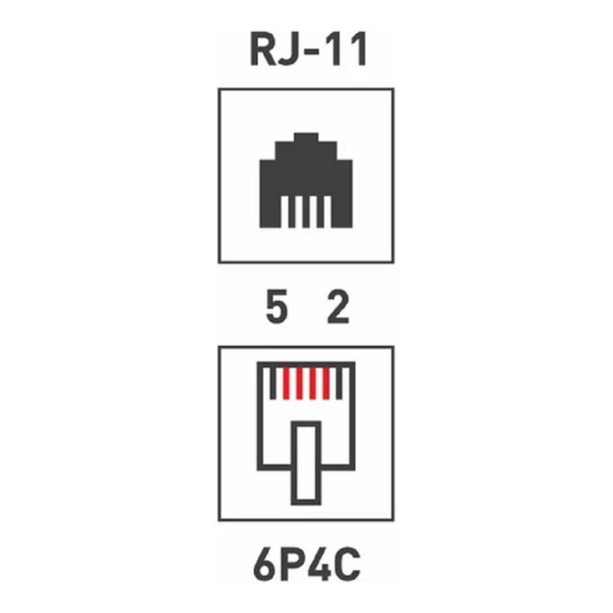Rexant 05-1012 Разъем телефонный UTP, RJ-14 6P4C , CAT 3