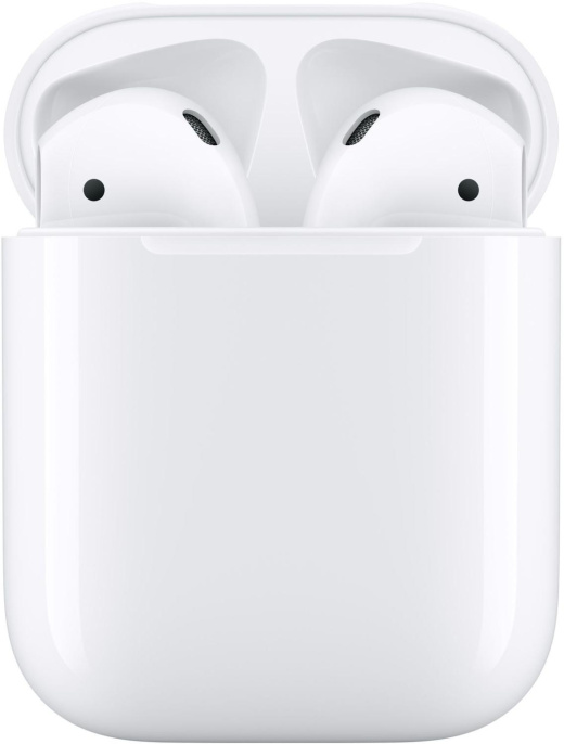 Наушники Apple AirPods 2 A2032,A2031,A1602, with Charging Case, Bluetooth, вкладыши, белый [mv7n2zm/a]