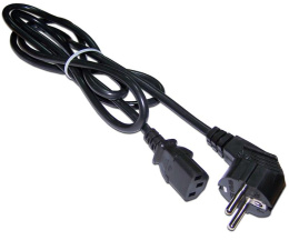 Шнур питания C13-Schuko, 3х0.75, 220В, 10А, черный, 0.5 метра, LANMASTER LAN-PP13/SH-0.5-BK