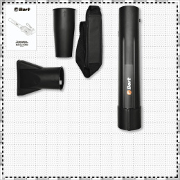 Bort Воздуходувка аккумуляторная Bort BSS-40LI TURBO {Воздушный поток 0-66 м/сек; Макс. производительность 1020 м3/час, шум 80дБ, аккум. система Makita 18V LXT, Вес 2.3кг} [93418576]