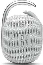 Колонка портативная JBL Clip 4, 5Вт, белый [jblclip4wht]