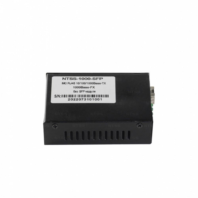 NTSS Медиаконвертер NTSS с RJ45 портом 10/100/1000Base-TX/1000Base-FX, без SFP модуля, расстояние передачи до 3,20,40,60,80,120,160,200 км, DC 5В 2А NTSS-1000-SFP