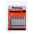 Биты PH2, 50 мм, 10 шт для шуруповерта ЕРМАК 657-033