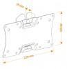 Кронштейн для телевизора Holder LCDS-5060, 19-32", настенный, фиксированный, черный глянец