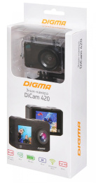 Экшн-камера DIGMA DiCam 420 4K, WiFi, черный [dc420]