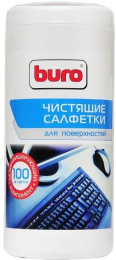 Влажные салфетки Buro BU-Asurface, 100 шт туба для поверхностей