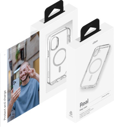 Чехол клип-кейс uBear для Apple iPhone 16 Plus Real with MagSafe прозрачный CS397TT67RL-I24M