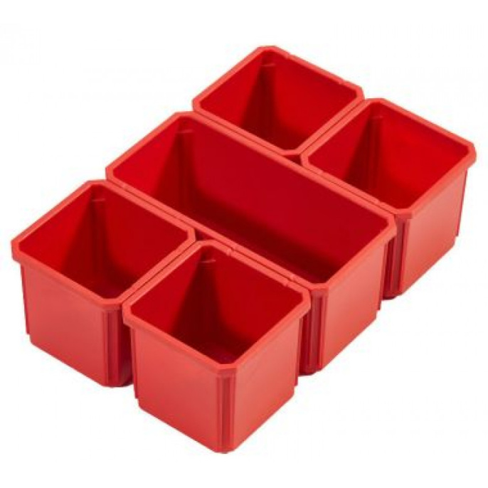 Набор ячеек для органайзера Milwaukee Packout 5шт (4932478300) (для мелочей/метизов, материал: пластик, 5 отделений, 200x100x220 мм)