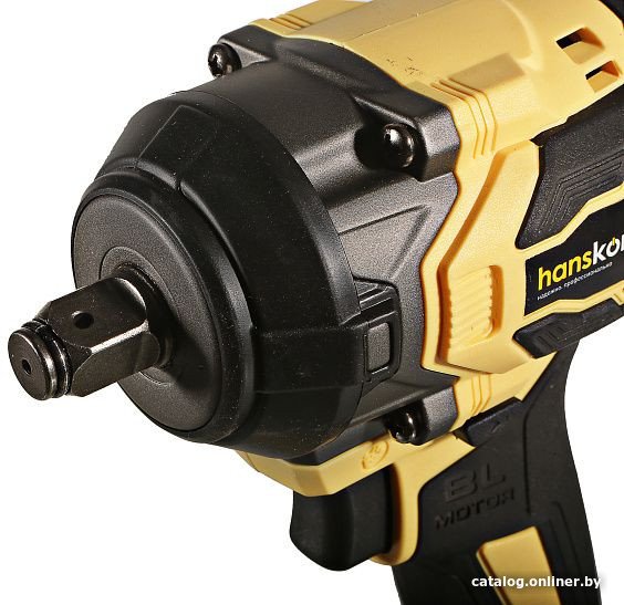 Гайковерт Hanskonner HCD20600BL (питание: аккумулятор, бесщеточный двигатель, 2800 об/мин, крутящий момент: 600 Нм, тип батареи: Li-Ion, напряжение 18 В, подсветка рабочей зоны, тормоз двигателя)
