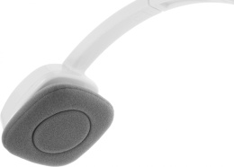 Гарнитура Logitech H150,  для контактных центров, накладные,  проводные, белый  / черный [981-000453]