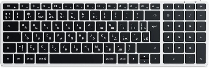 Клавиатура беспроводная Satechi Slim X2 Bluetooth Keyboard - русская раскладка. Цвет: серебристый (ST-BTSX2S-RU)