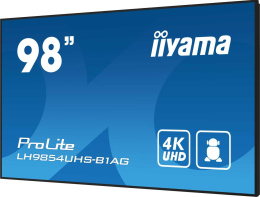 Информационный дисплей 98" 16:9 3840x2160 UHD 4K IPS, 60 Hz, 500 cd/m, H178°/V178°, 1200:1, 1.07B, 8ms, VGA, 3xHDMI, 2xDP, RJ-45, RS232C, MicroSD, 2xUSB Type A, Speakers, OPS Slot, Android 11, 24/7, 3Y, Black