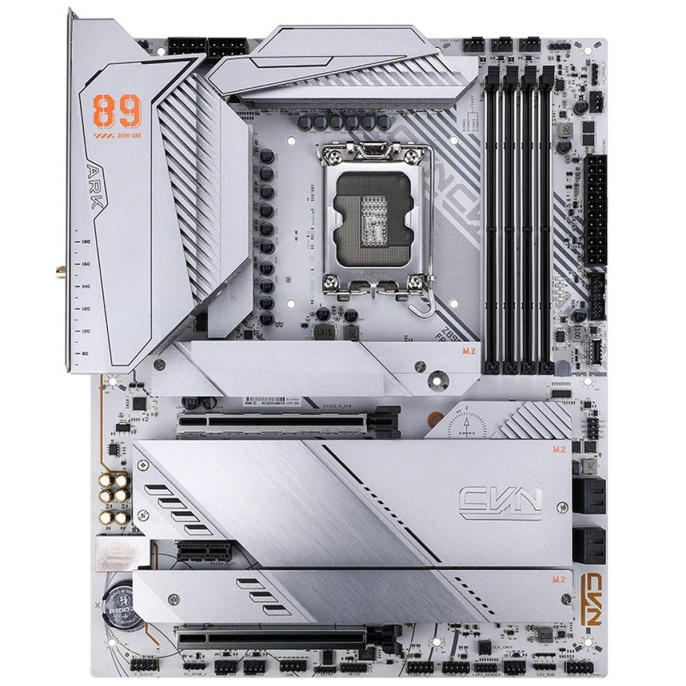 Материнская плата Colorful CVN Z890 ARK FROZEN V20 Z890, LGA1851, 4*DDR5, 2*PCIEx16, 1*PCIEx1, 5*M.2, 3*TypeC, 2*USB3.2Gen2, 6*USB3.2Gen1, 6*USB2.0, 4*SATA3.0, 2.5G, Type-C DP, DP, HDMI, ATX, RTL CVN Z890D5 ARK FROZEN V20