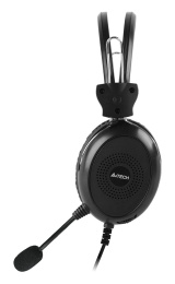 Наушники накладные с микрофоном A4TECH HU-30 черный (проводные, кабель 2м, USB) (HU-30)