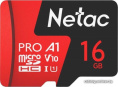 Флеш карта microSDHC 16GB Netac NT02P500PRO-016G-S P500 Extreme Pro V10 A1 w/o adapter
