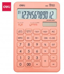 Калькулятор DELI Touch, EM01541, 12-разрядный, красный