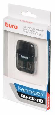 Картридер внешний Buro BU-CR-110, черный
