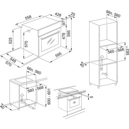 Духовой шкаф Franke FSM 82 H XS/ Best, Электрический духовой шкаф, 60 см, серия SMART, 71л, 8 функций, нержавеющая сталь/черный