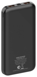 Внешний аккумулятор Power Bank HIPER SM10000, 10000мAч, черный [sm10000 black]