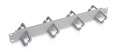 Cabeus JB08-1U-45-GY Кабельный органайзер горизонтальный 19" 1U двухсторонний, 8 колец, металлический, цвет серый (RAL7035)