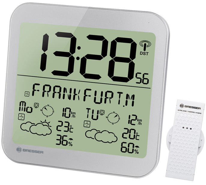 Метеостанция Bresser MyTime Meteotime LCD, серебристые