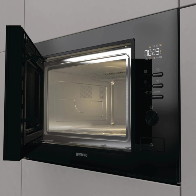 Встраиваемая микроволновая печь Gorenje BM251M2BG, 25л, 900Вт, черный