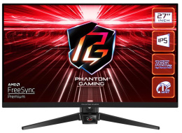 Монитор 27" AsRock PG27FF1A игровой, 16:9, 1920x1080, IPS, 165 Гц, AMD FreeSync Premium, HDR10, 2x2Вт, 2xHDMI+DP, 3.5 jack, VESA100