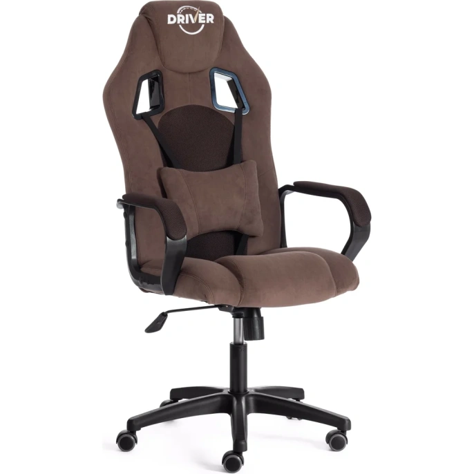 Кресло Tetchair driver 22 флок/ткань, коричневый 6/tw-24 19293