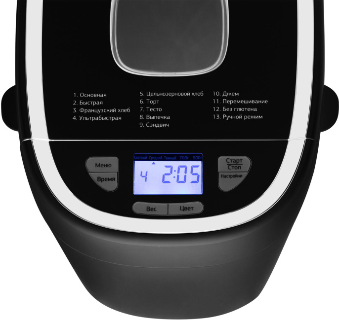 Хлебопечь StarWind SBMP0921,  черный