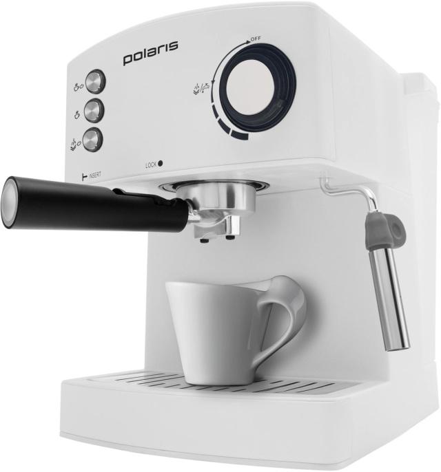 Кофеварка рожковая Polaris PCM 1527E Adore Crema 850Вт серый