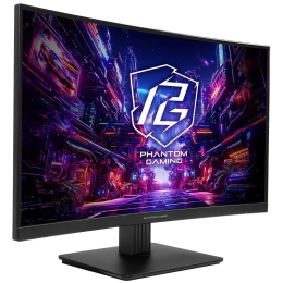 Монитор 27" ASRock Phantom Gaming PG27QRT1B Black VA, 2560x1440, 2xHDMI+DP, 1 ms, 178°/178°, 300 cd/m, 180Hz, HDR400