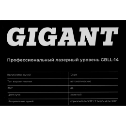 Профессиональный лазерный уровень Gigant GBLL-14